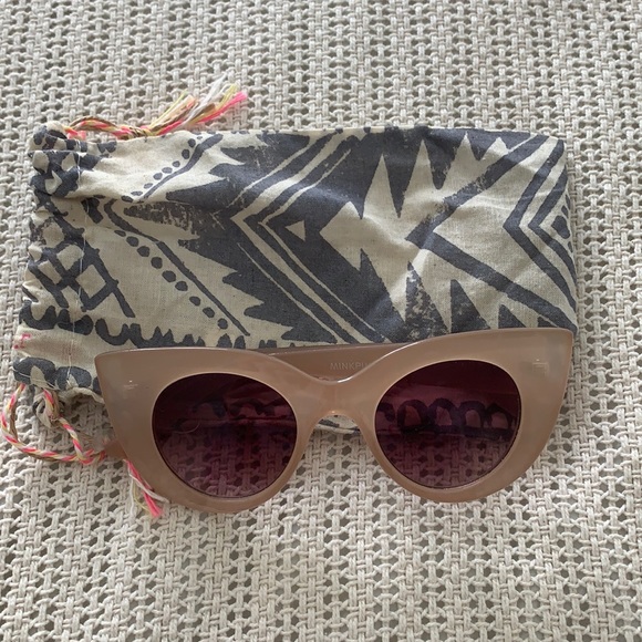 Minkpink Light Pink, Taupey Cat Eye Sunglasses - Picture 1 of 6
